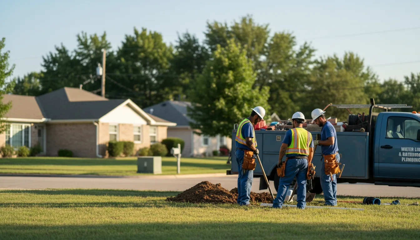 Residential water line and bathroom plumbing service in Shreve, OH